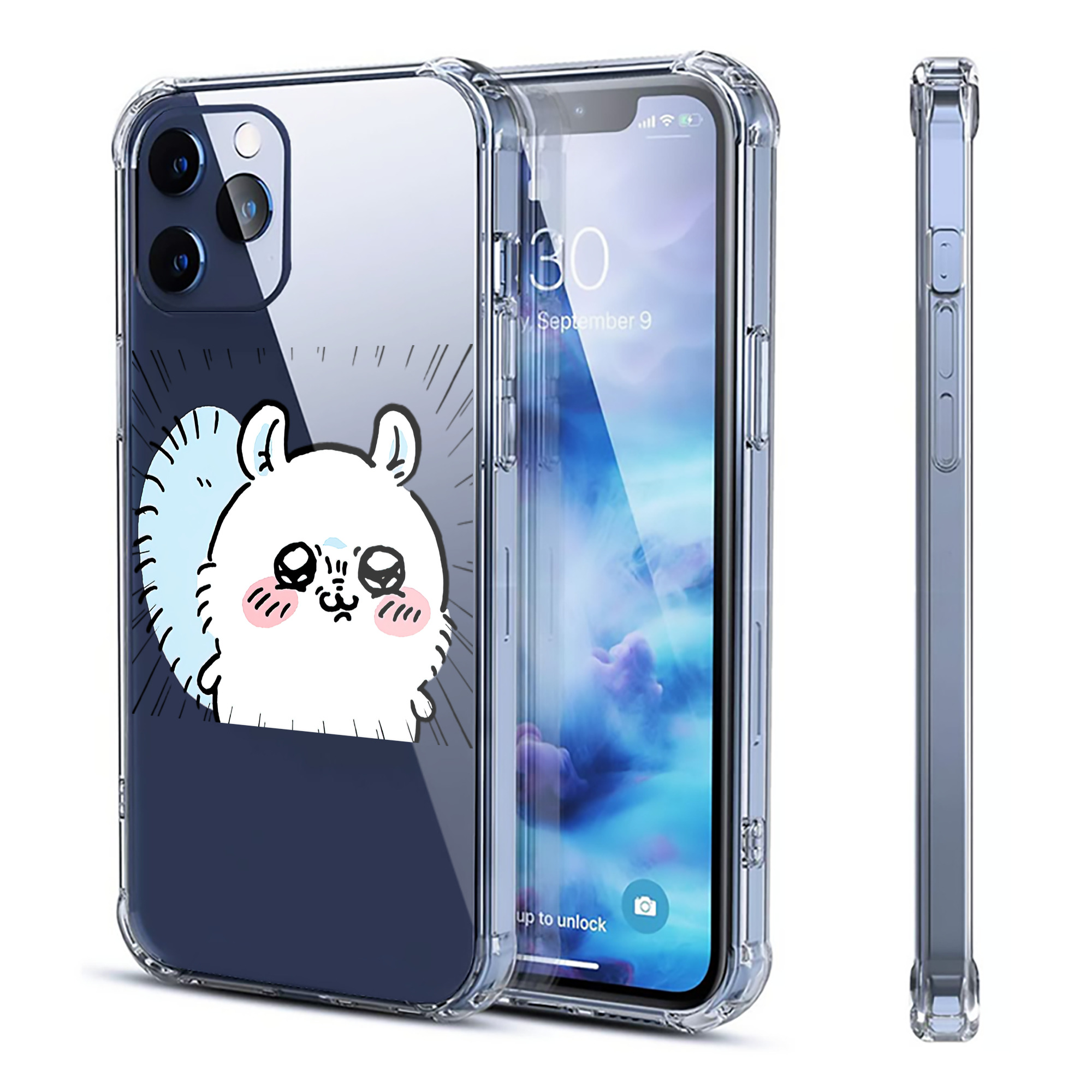 （画像用） ちいかわ モモンガ Chii-kawa Momonga 【iPhone 12シリーズ対応】透明スマホケース（クリアソフトケース）